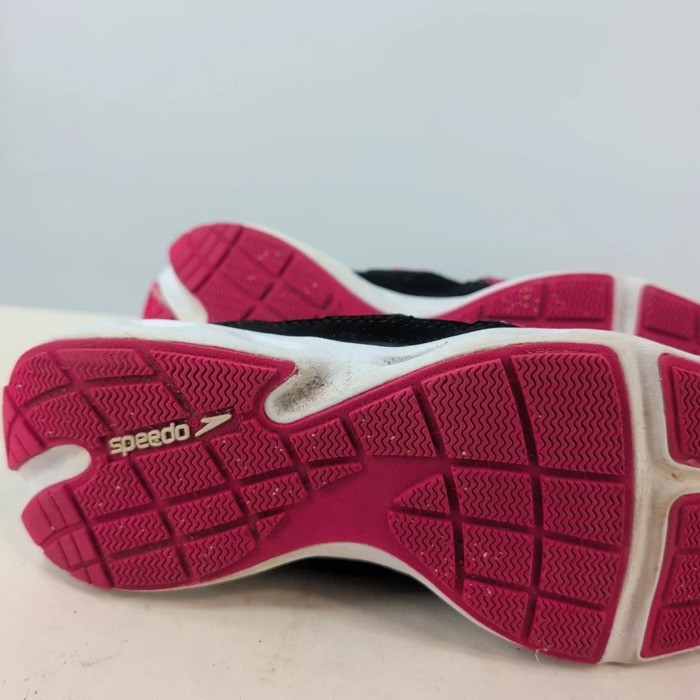 Speedo Hydro Comfort 4.0 Lace-Up Waterproof Athletic Sneakers Black Pink‎ Size 8